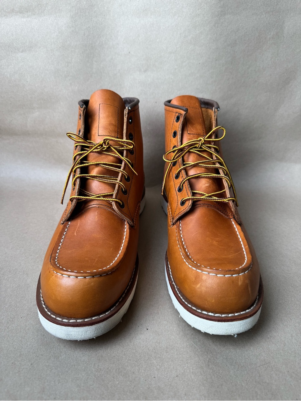 Red Wing Classic Moc Toe Heritage 875 Boots Mens Size 14 EUR 48 Tan Cognac Brown
